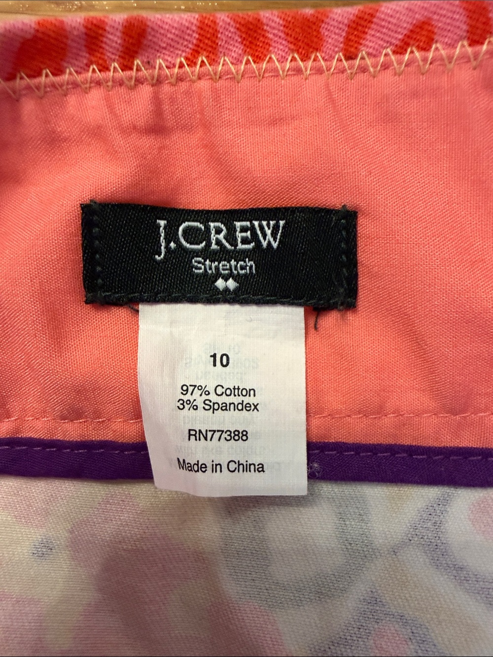 J. Crew vintage Y2K Pink Multi Floral-Print Mini Skirt size 10 purple green - Picture 2 of 6